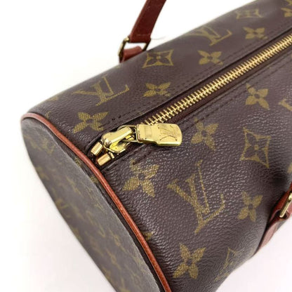 Louis Vuitton Papillon 30 Monogram Old Shape Leather × PVC Brown Handbag Gold