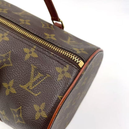 Louis Vuitton Papillon 30 Monogram Old Shape Leather × PVC Brown Handbag Gold