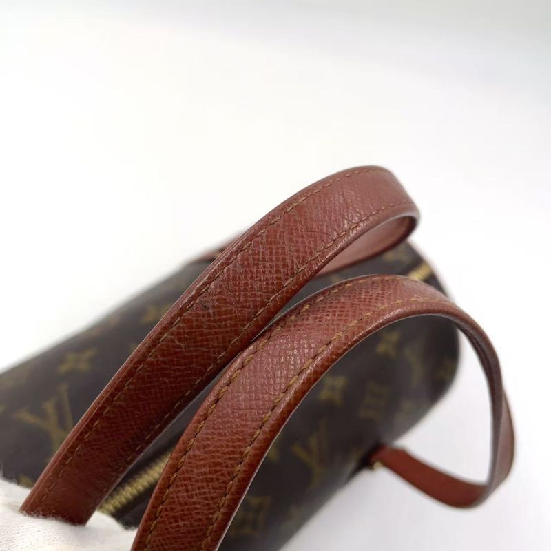 Louis Vuitton Papillon 30 Monogram Old Shape Leather × PVC Brown Handbag Gold