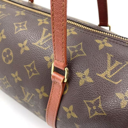 Louis Vuitton Papillon 30 Monogram Old Shape Leather × PVC Brown Handbag Gold