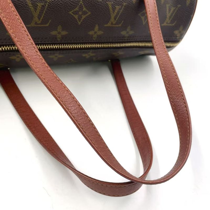 Louis Vuitton Papillon 30 Monogram Old Shape Leather × PVC Brown Handbag Gold