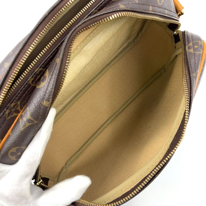 Louis Vuitton Reporter PM Monogram Leather × PVC Brown Shoulder Bag Gold M45254