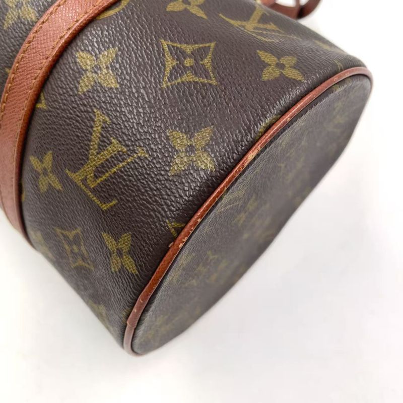 Louis Vuitton Papillon 30 Monogram Old Shape Leather × PVC Brown Handbag Gold