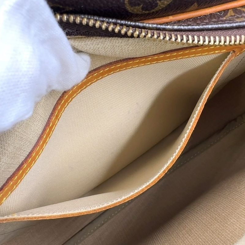 Louis Vuitton Reporter PM Monogram Leather × PVC Brown Shoulder Bag Gold M45254