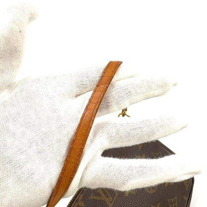 Louis Vuitton Pochette Accessoire Monogram Leather X PVC Brown Handbag Gold