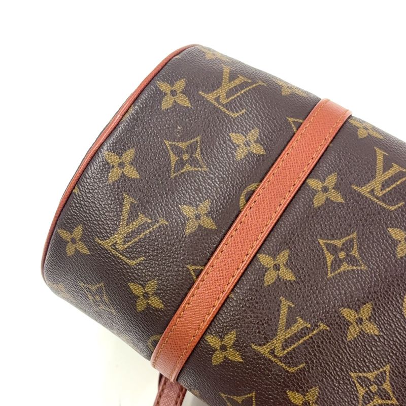 Louis Vuitton Papillon 30 Monogram Old Shape Leather × PVC Brown Handbag Gold