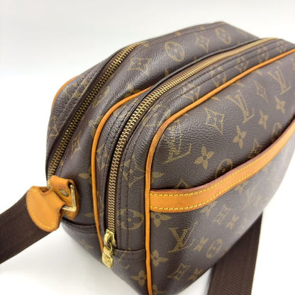 Louis Vuitton Reporter PM Monogram Leather × PVC Brown Shoulder Bag Gold M45254