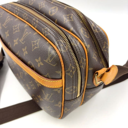 Louis Vuitton Reporter PM Monogram Leather × PVC Brown Shoulder Bag Gold M45254