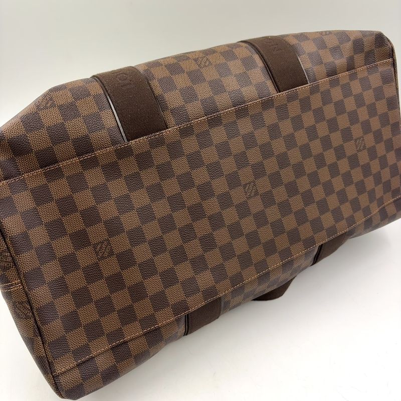Louis Vuitton Weekender MM Damier Ebene Damier Ebene Leather × PVC Brown Boston