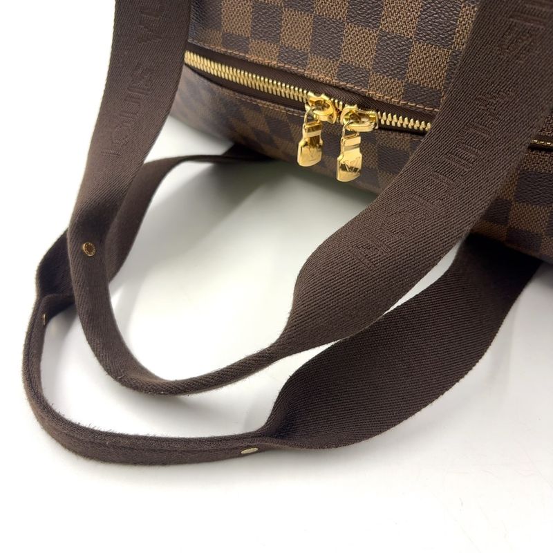 Louis Vuitton Weekender MM Damier Ebene Damier Ebene Leather × PVC Brown Boston