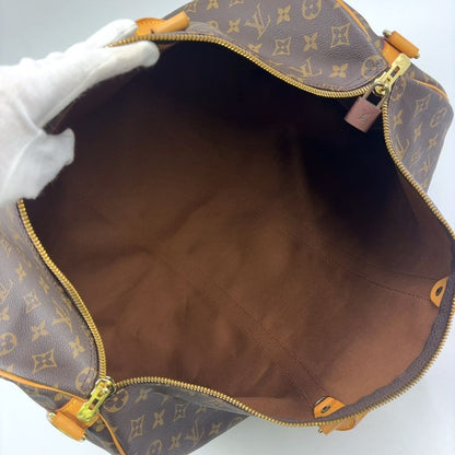 Louis Vuitton Keepall Bandoliere 50 Monogram Leather X PVC Brown Boston Bag