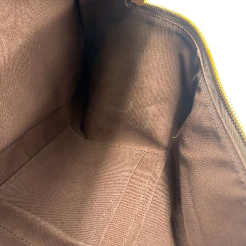 Louis Vuitton Weekender MM Damier Ebene Damier Ebene Leather × PVC Brown Boston