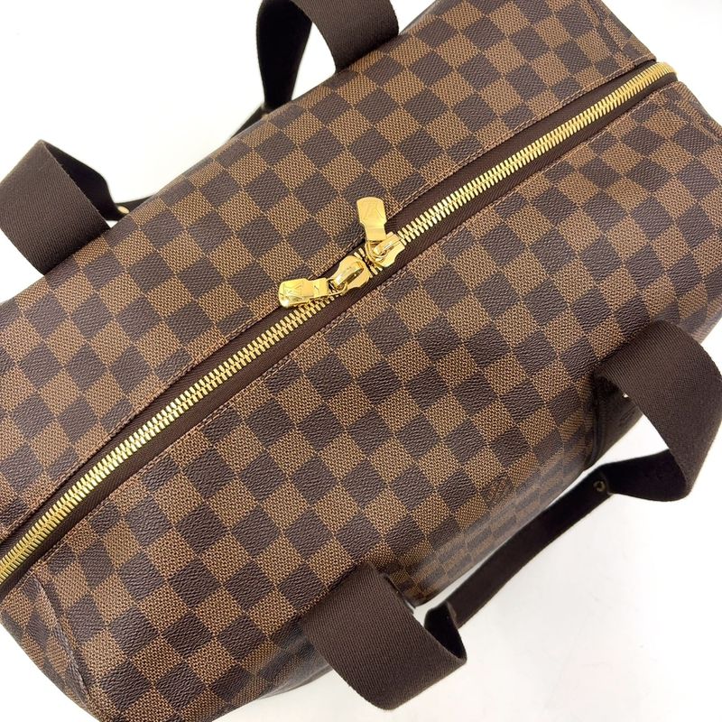 Louis Vuitton Weekender MM Damier Ebene Damier Ebene Leather × PVC Brown Boston