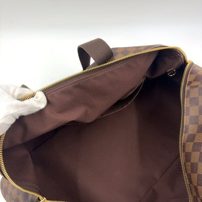 Louis Vuitton Weekender MM Damier Ebene Damier Ebene Leather × PVC Brown Boston