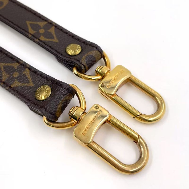 Louis Vuitton Monogram Shoulder Strap PVC Brown And Beige Gold J52315