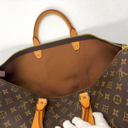 Louis Vuitton Keepall Bandoliere 50 Monogram Leather X PVC Brown Boston Bag