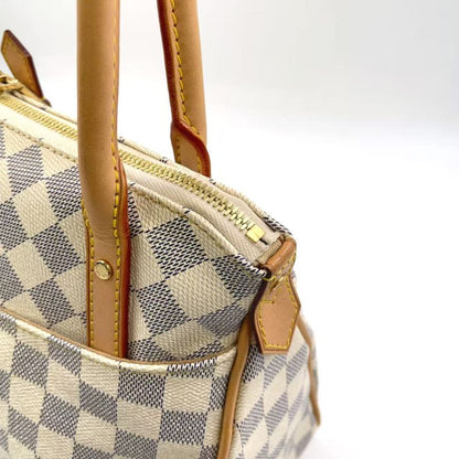 Louis Vuitton Figeri PM Damier Azure Damier Azure Leather × PVC White × Light