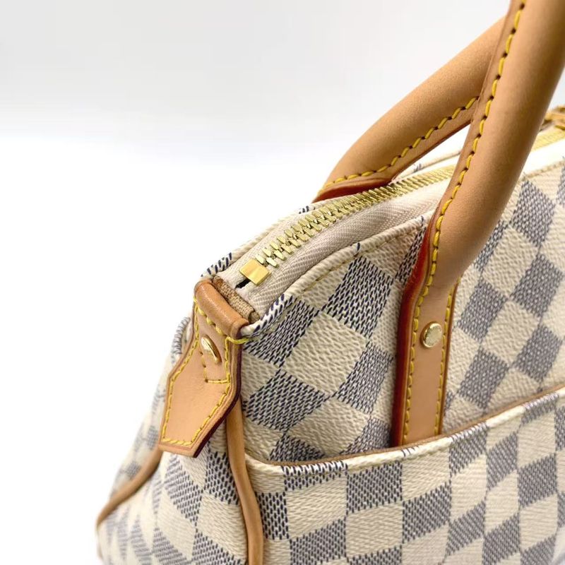 Louis Vuitton Figeri PM Damier Azure Damier Azure Leather × PVC White × Light