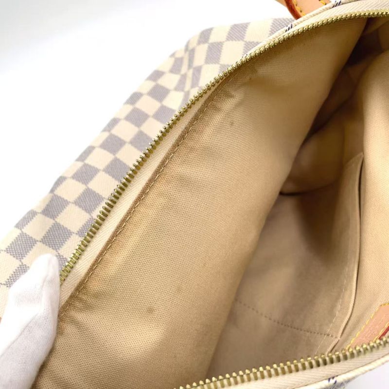 Louis Vuitton Figeri PM Damier Azure Damier Azure Leather × PVC White × Light