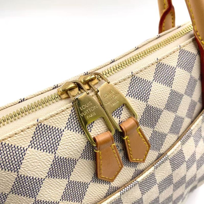 Louis Vuitton Figeri PM Damier Azure Damier Azure Leather × PVC White × Light