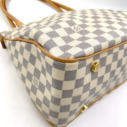 Louis Vuitton Figeri PM Damier Azure Damier Azure Leather × PVC White × Light