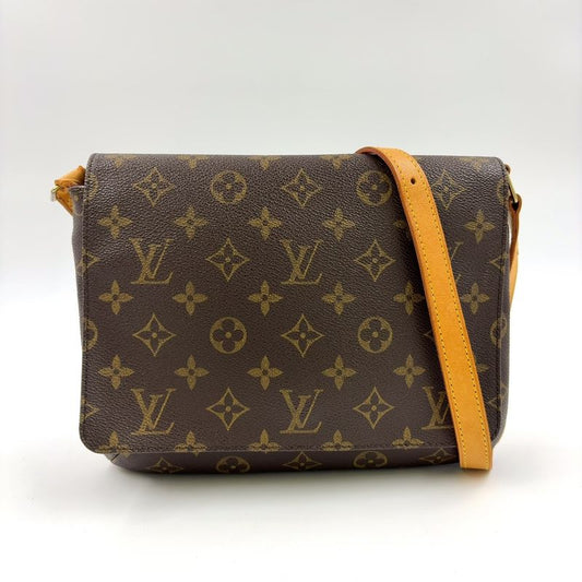 Louis Vuitton Musette Tango Short Strap Monogram Leather × PVC Brown Shoulder