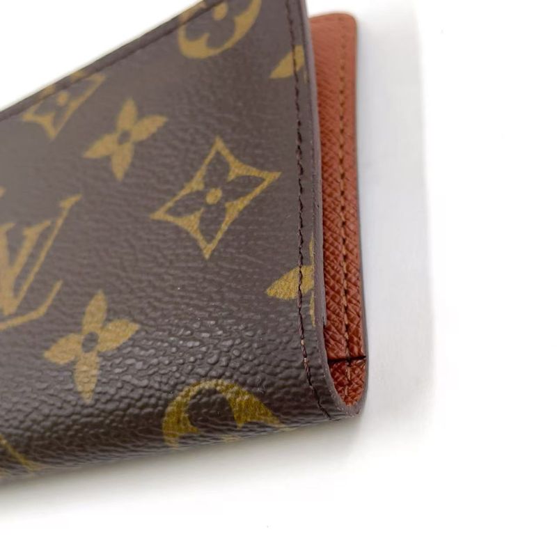 Louis Vuitton Porte 2 Carte Vertical Monogram PVC Brown Card Case Pass Case