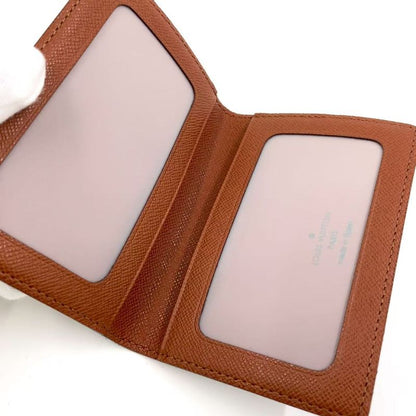 Louis Vuitton Porte 2 Carte Vertical Monogram PVC Brown Card Case Pass Case