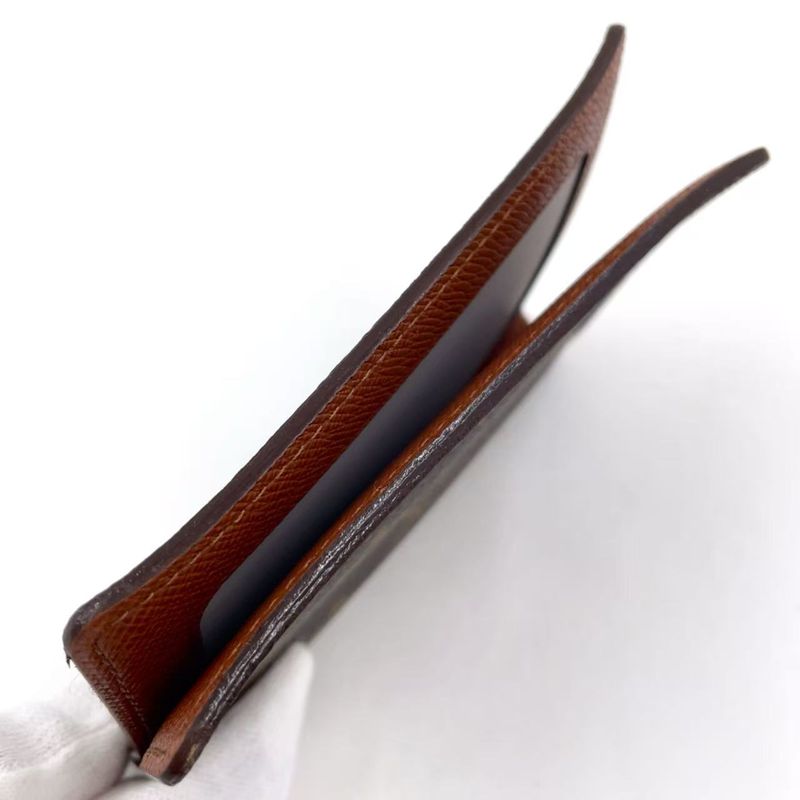 Louis Vuitton Porte 2 Carte Vertical Monogram PVC Brown Card Case Pass Case