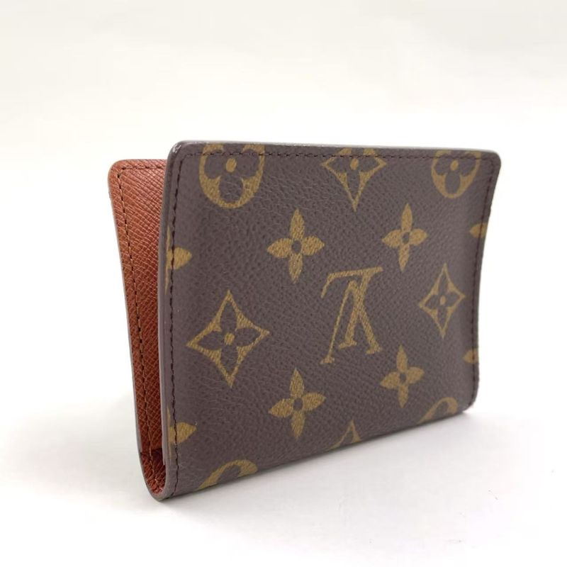 Louis Vuitton Porte 2 Carte Vertical Monogram PVC Brown Card Case Pass Case