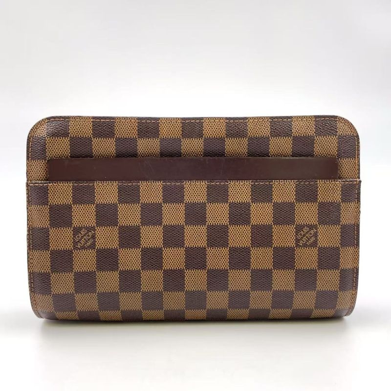 Louis Vuitton Damier Saint Louis Damier Ebene Second Bag Leather X PVC Brown
