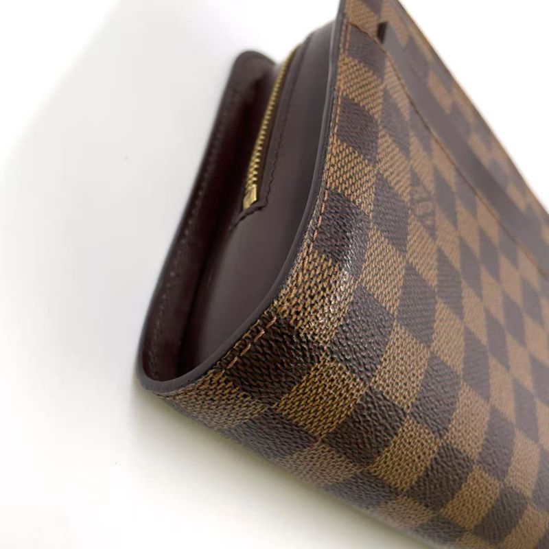 Louis Vuitton Damier Saint Louis Damier Ebene Second Bag Leather X PVC Brown