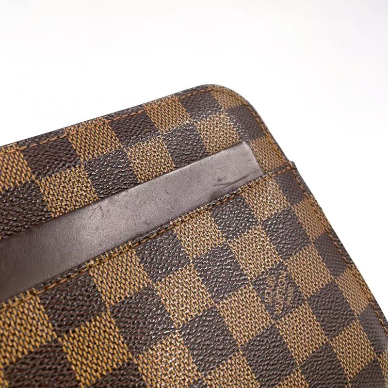 Louis Vuitton Damier Saint Louis Damier Ebene Second Bag Leather X PVC Brown