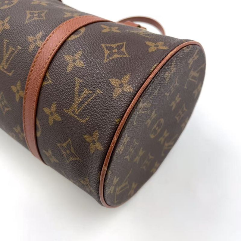Louis Vuitton Papillon 30 Monogram Old Shape Leather × PVC Brown Handbag Gold