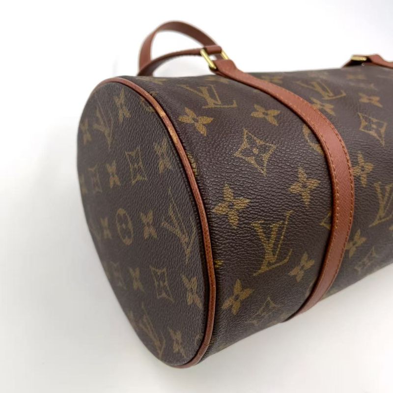 Louis Vuitton Papillon 30 Monogram Old Shape Leather × PVC Brown Handbag Gold