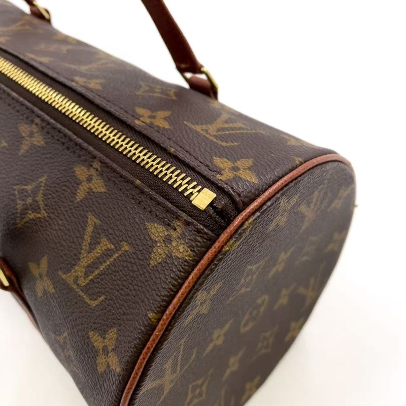 Louis Vuitton Papillon 30 Monogram Old Shape Leather × PVC Brown Handbag Gold