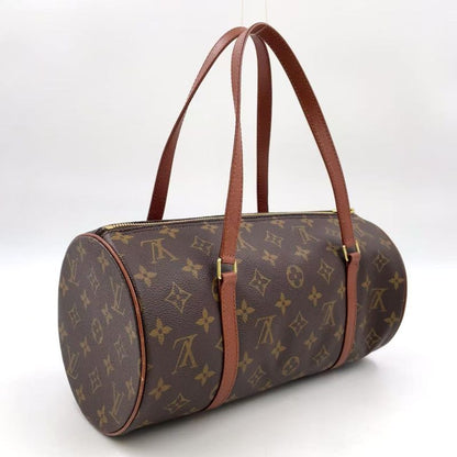 Louis Vuitton Papillon 30 Monogram Old Shape Leather × PVC Brown Handbag Gold