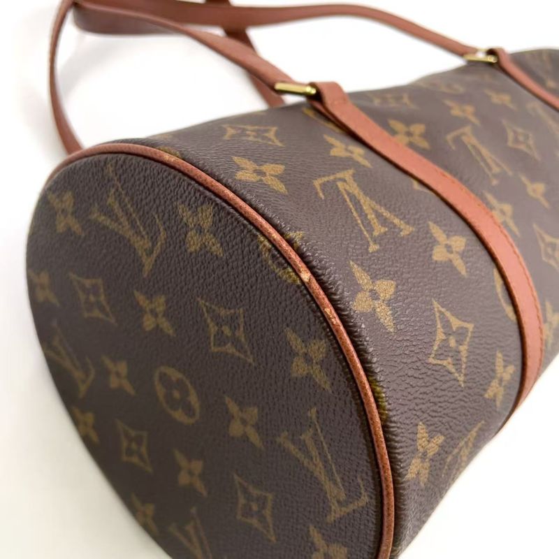 Louis Vuitton Papillon 30 Monogram Old Shape Leather × PVC Brown Handbag Gold