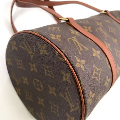 Louis Vuitton Papillon 30 Monogram Old Shape Leather × PVC Brown Handbag Gold