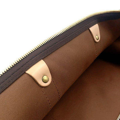 Louis Vuitton Keepall 55 Monogram Leather × PVC Brown Boston Bag Gold M41424