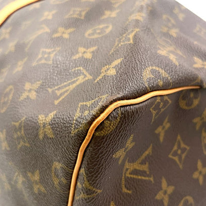 Louis Vuitton Keepall 55 Monogram Leather × PVC Brown Boston Bag Gold M41424