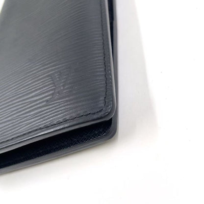 Louis Vuitton Portefeuille Brazza Epi RFID Compatible Leather Black Folded Long