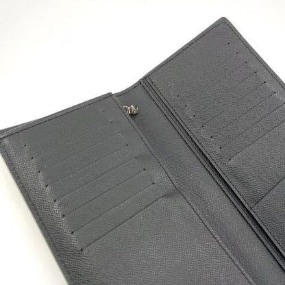 Louis Vuitton Portefeuille Brazza Epi RFID Compatible Leather Black Folded Long