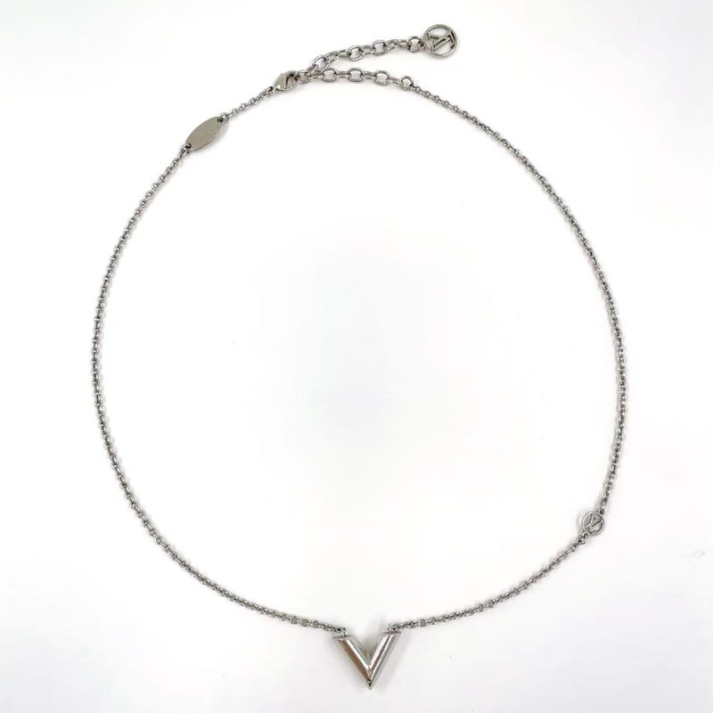 Louis Vuitton Escential V Metal Silver Necklace M63197