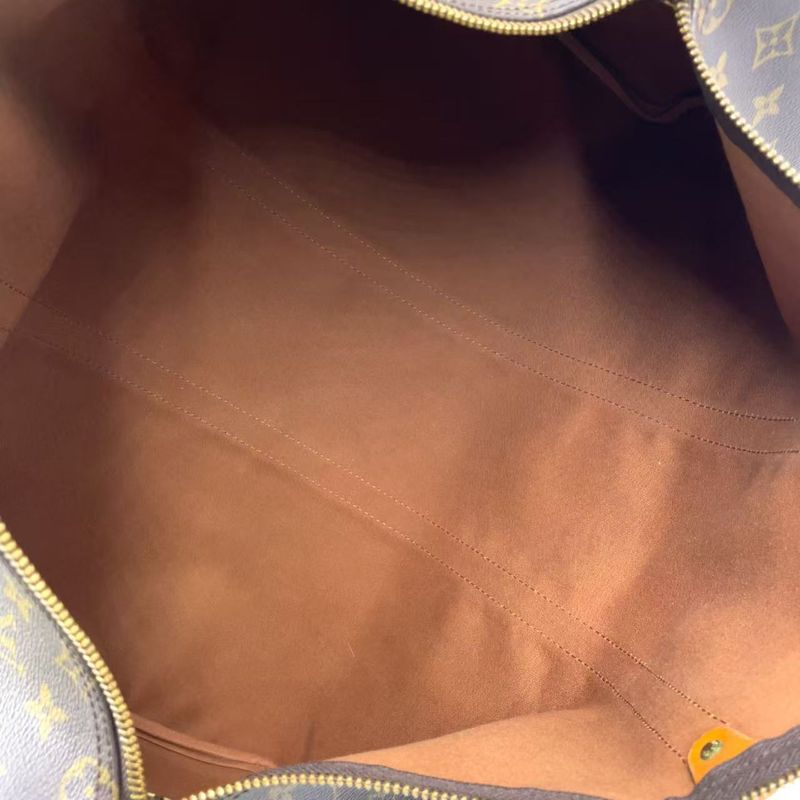 Louis Vuitton Keepall 50 Monogram Leather X PVC Brown Boston Bag Gold M41426