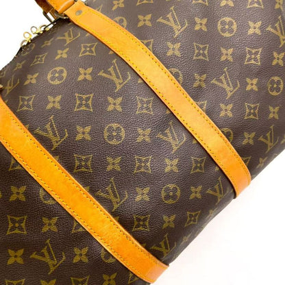 Louis Vuitton Keepall 50 Monogram Leather X PVC Brown Boston Bag Gold M41426