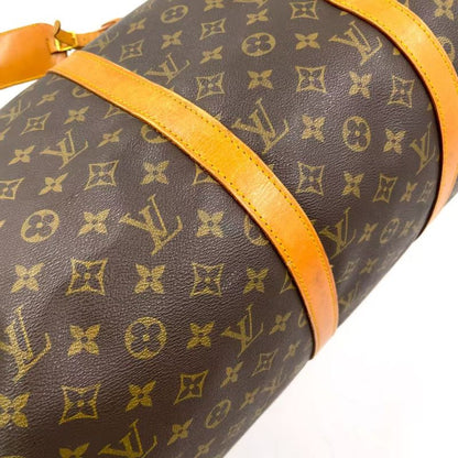 Louis Vuitton Keepall 50 Monogram Leather X PVC Brown Boston Bag Gold M41426