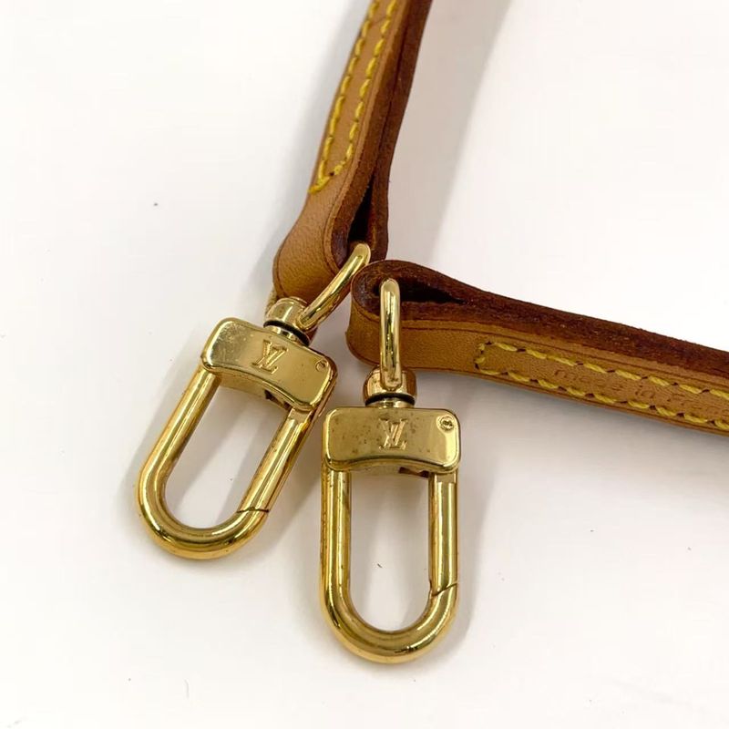 Louis Vuitton Shoulder Strap Leather Beige Gold J00145