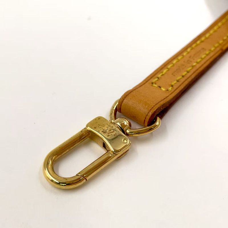 Louis Vuitton Shoulder Strap Leather Beige Gold J00145