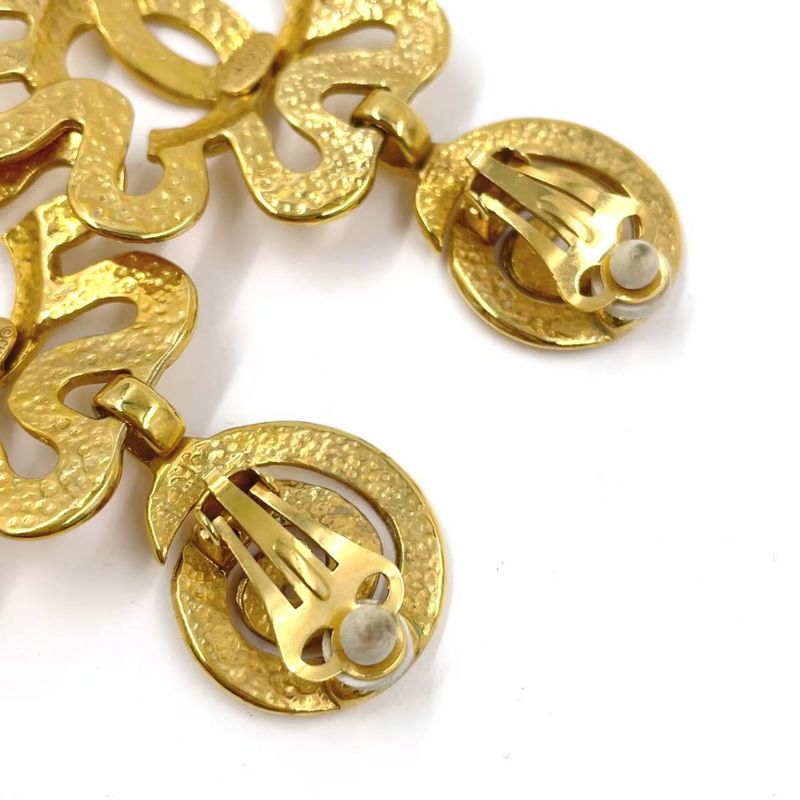 Chanel Coco Mark Flower GP Gold Earrings